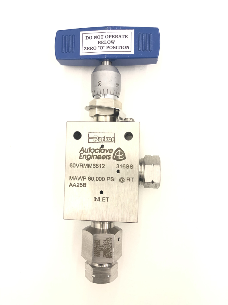 节流阀 计量阀 Parker Autoclave's VRMM Series micrometering valves are used